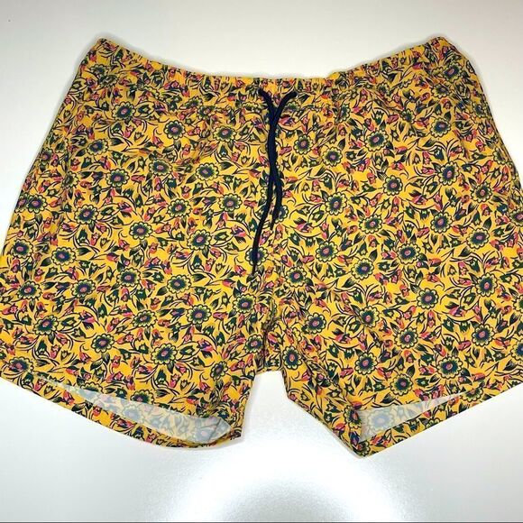 J Crew Yellow-Pink-Blue Floral Print Swim Trunks‎ size XL - Picture 4 of 4